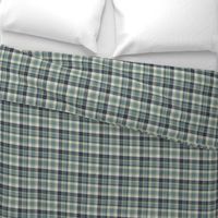 Navy Blue Gray and Light Green Bayeux Palette Plaid