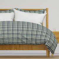Navy Blue Gray and Light Green Bayeux Palette Plaid