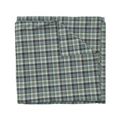 Navy Blue Gray and Light Green Bayeux Palette Plaid