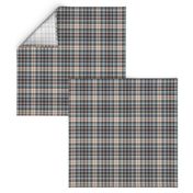 Navy Terra Cotta Blue Gray Linen and Green Gray Bayeux Palette Plaid