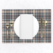 Navy Terra Cotta Blue Gray Linen and Green Gray Bayeux Palette Plaid