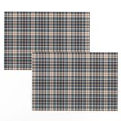 Navy Terra Cotta Blue Gray Linen and Green Gray Bayeux Palette Plaid