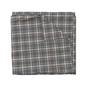 Navy Terra Cotta Blue Gray Linen and Green Gray Bayeux Palette Plaid