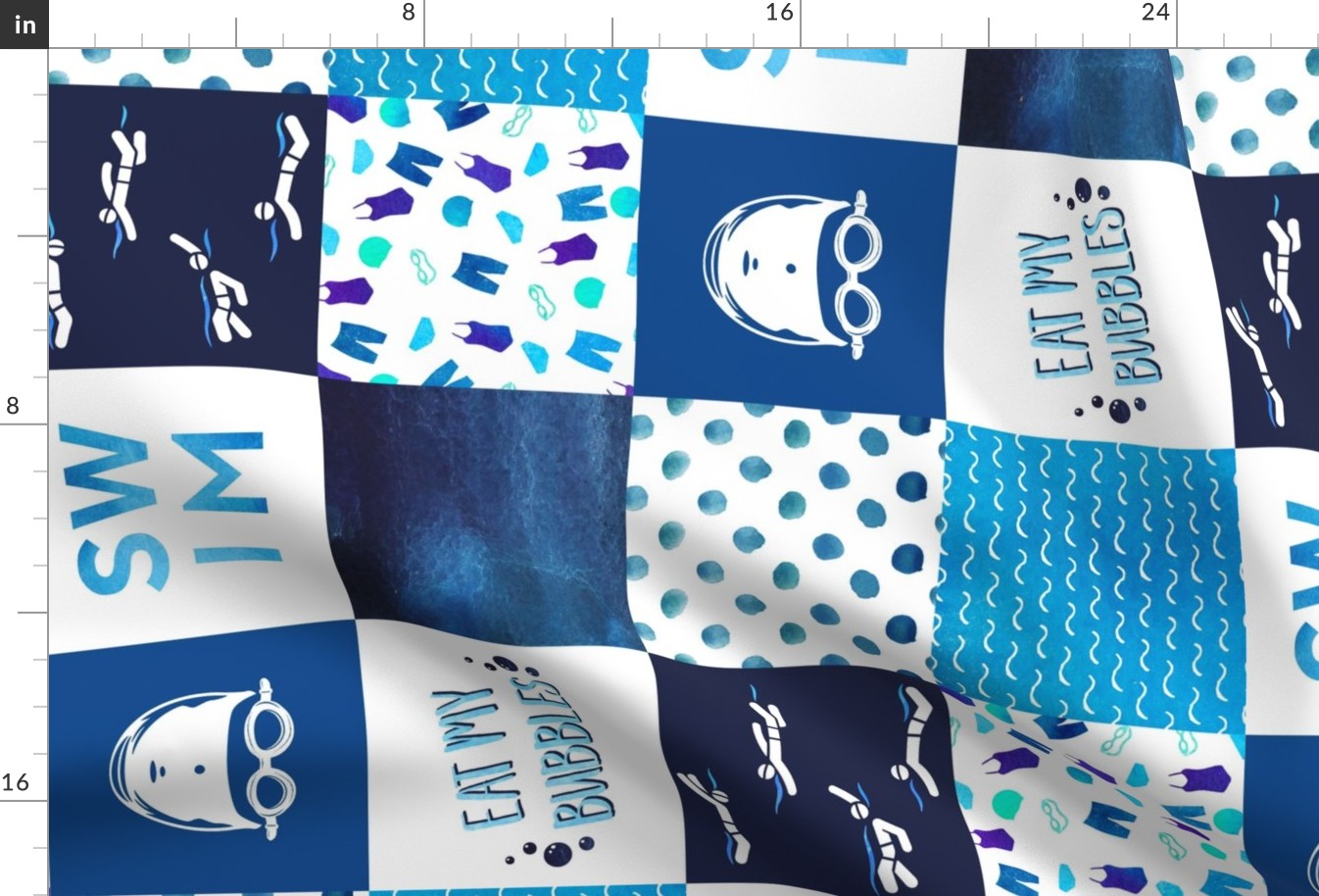 Swimming Faux Quilt (top-bottom)