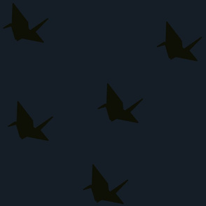 dark paper cranes