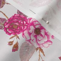 Vintage Roses Chinoserie Pink Grey