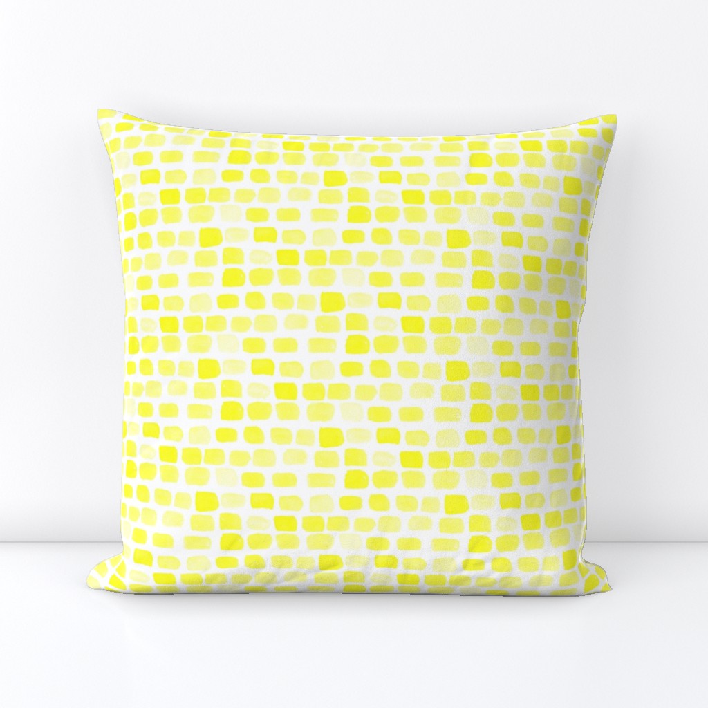 16-13 Lemon Yellow Sun Summer spots watercolor || Abstract dots stones brick rock wall _ Miss Chiff Designs 