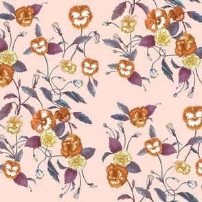 Pansy Peony Autumn Orange Peach // standard