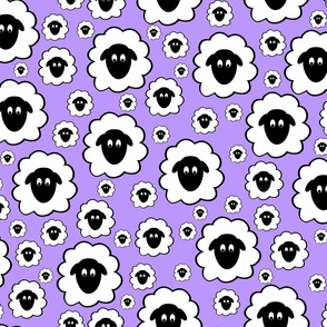 Nursery Rhyme Sheep - Pale Purple