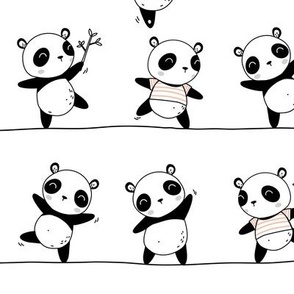 Pandaline - cute scandinavian panda pattern