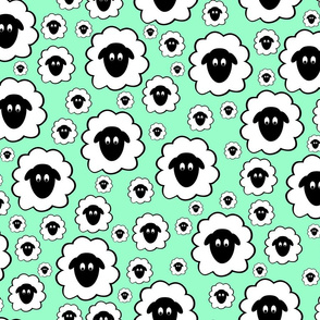 Nursery Rhyme Sheep - Pale Green