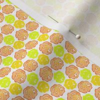 17-12T Floral Dots Watercolor || Peach coral orange lime green yellow || Summer spots Flower _ Miss Chiff Designs