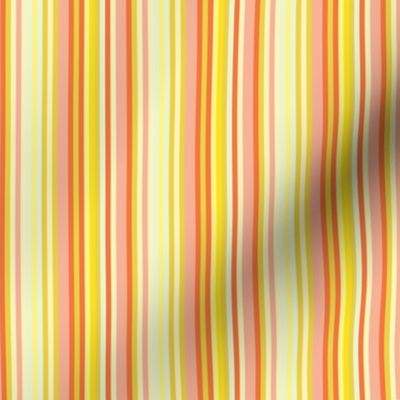 17-12S Citrus Fruit Candy Stripe || Pin stripe pinstripe Coral Peach Orange Lemon Yellow Summer _ Miss Chiff Designs