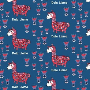 dala llama, small scale, red white & blue
