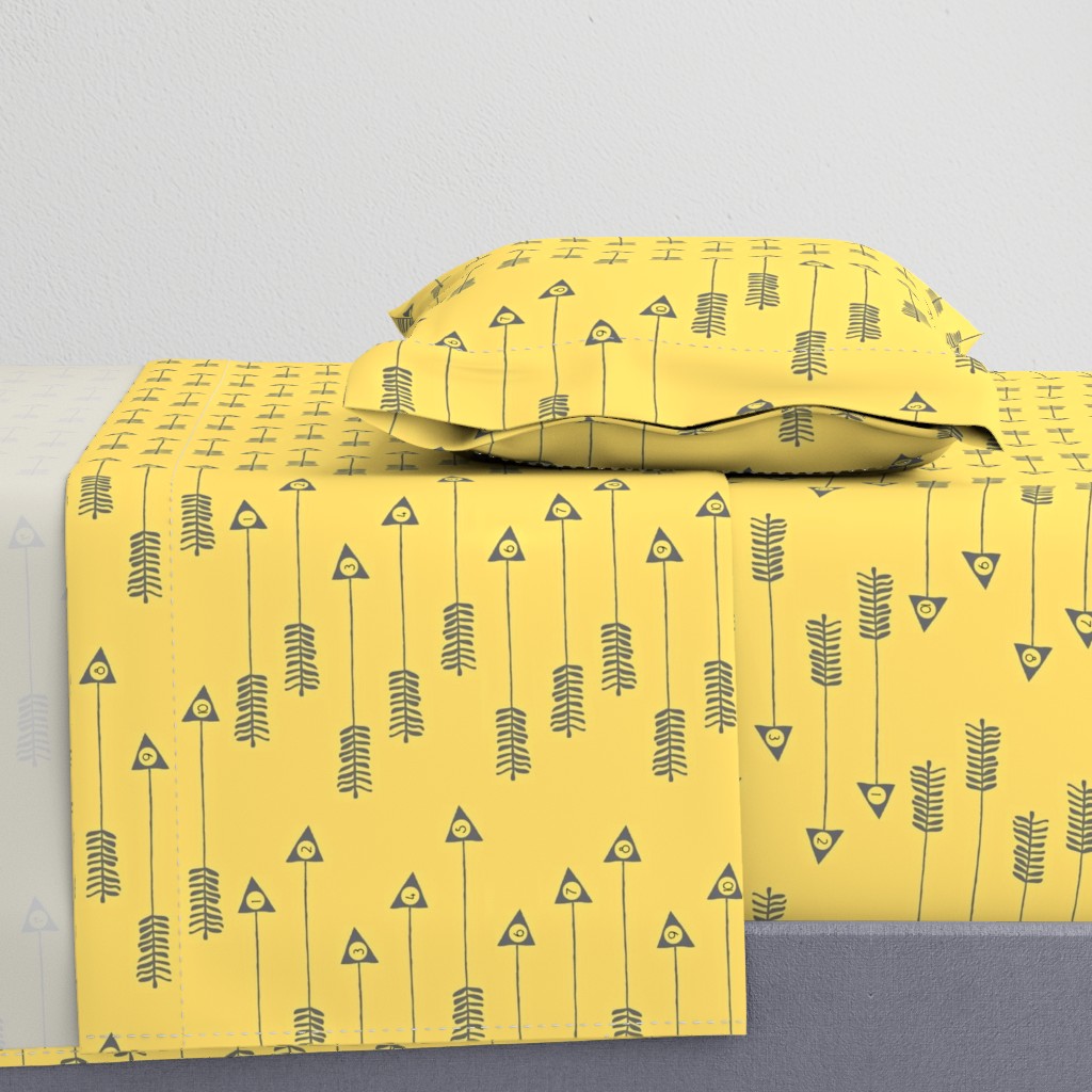 10 Little Arrows - yellow/grey 