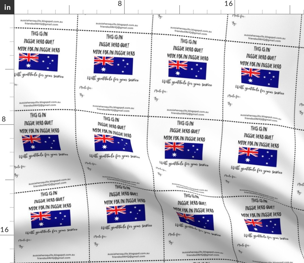 Aussie Hero Quilt Labels