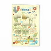 2024 Hawaiian Tea Towel Calendar