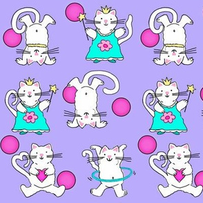 Silly Cats / Polka-Dots  /  purple