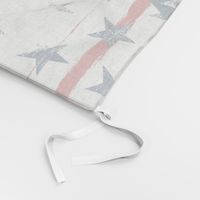 Stars and Stripes Triangle Wholecloth (Grunge Painted Vintage Distressed 4th of July, Red White and Blue, American Flag) 