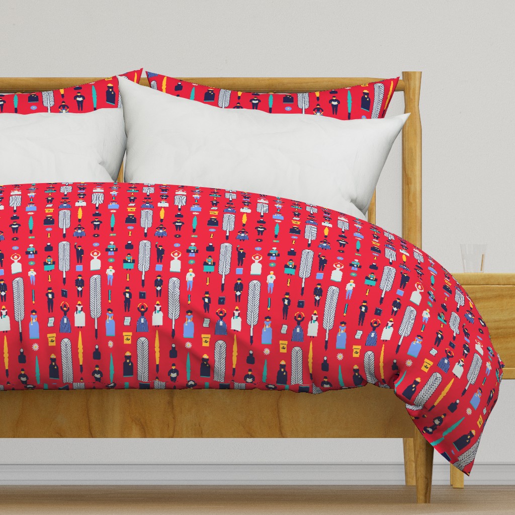 Swedish Folk Pattern Red