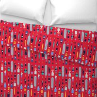 Swedish Folk Pattern Red