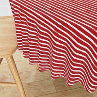 White Painted Stripes on Red (Grunge Vintage Distressed 4th of July American Flag Stripes)