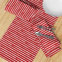 White Painted Stripes on Red (Grunge Vintage Distressed 4th of July American Flag Stripes)