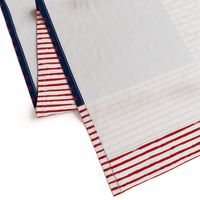 Stars and Stripes 18 in Pillow Covers or Lovey Set (Grunge Painted Distressed 4th of July, Red White and Blue, Patriotic Lovie)