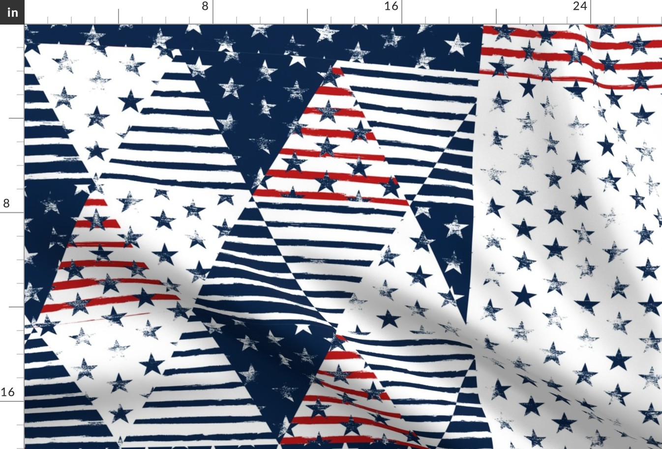 Stars and Stripes 18 in Pillow Covers or Lovey Set (Grunge Painted Distressed 4th of July, Red White and Blue, Patriotic Lovie)