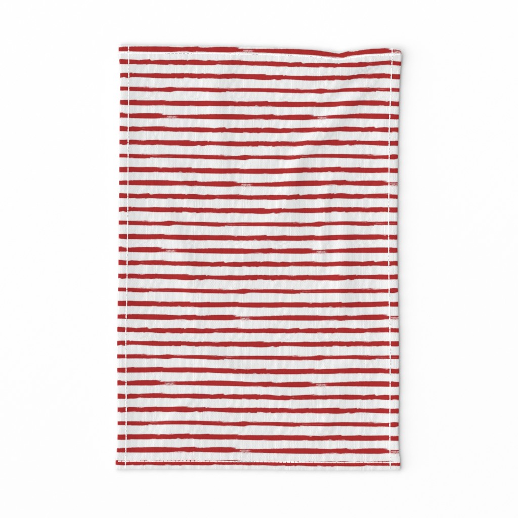 Painted Red Stripes (Grunge Vintage Distressed 4th of July American Flag Stripes)
