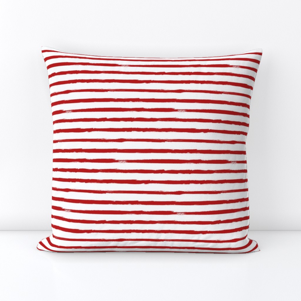 Painted Red Stripes (Grunge Vintage Distressed 4th of July American Flag Stripes)