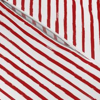 Painted Red Stripes (Grunge Vintage Distressed 4th of July American Flag Stripes)