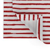 Painted Red Stripes (Grunge Vintage Distressed 4th of July American Flag Stripes)