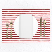 Painted Red Stripes (Grunge Vintage Distressed 4th of July American Flag Stripes)