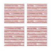 Painted Red Stripes (Grunge Vintage Distressed 4th of July American Flag Stripes)