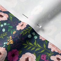 Small Scale Josie Meadow Floral on Navy MEDIUM