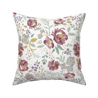 Harvest Meadow Floral on Cream