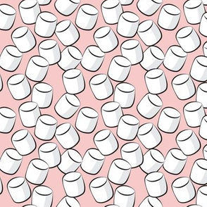marshmallows on pink