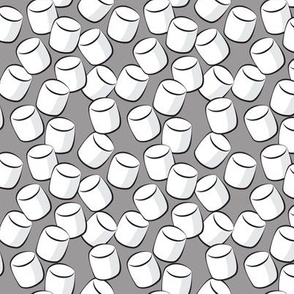 marshmallows on dark grey