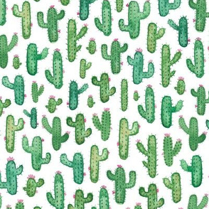 Prickly Watercolour Cacti