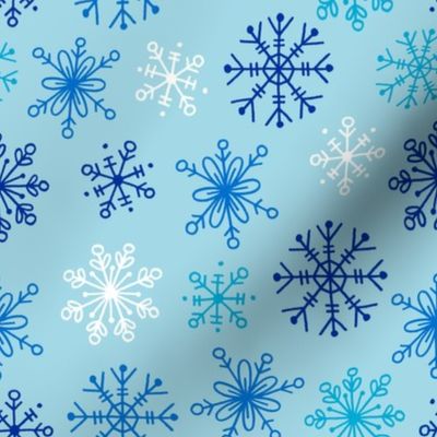 Snowflakes - blue