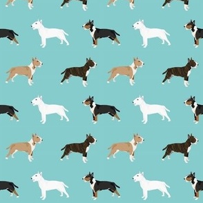 Bull Terrier variety coat colors dog breed fabric by pet friendly