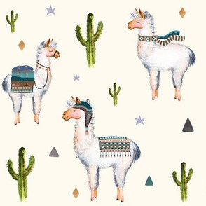 8" Boys Aztec Llama / Ivory