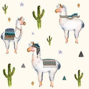 6" Boys Aztec Llama / Ivory