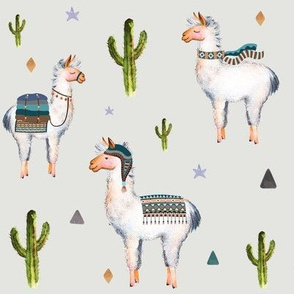 8" Boys Aztec Llama / Light Grey