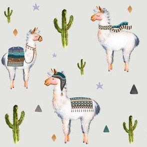 6" Boys Aztec Llama / Light Grey