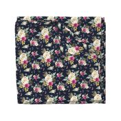 8" Western Autumn Mauve Flower - Navy