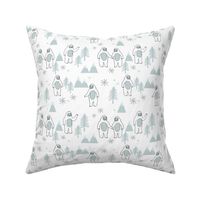 Yeti christmas winter snow fabric light by andrea lauren