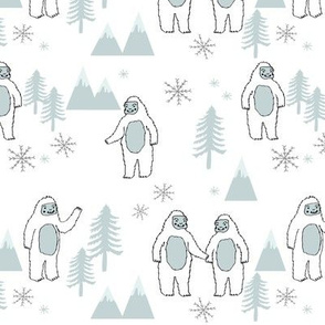 Yeti christmas winter snow fabric light by andrea lauren