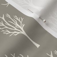 Winter Trees - Ivory, Mushroom